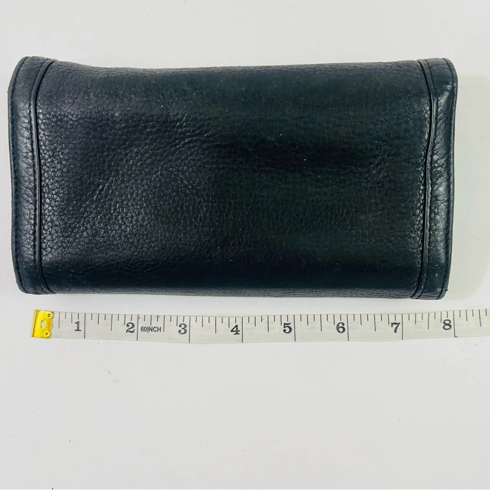 Tory Burch Black Leather Amanda Flap Continental Wallet - Picture 4 of 11